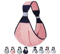 Baby Carrier Side Sling Portable, Ergonomic Baby Carrier Side Toddler Mesh Breathable, Non-Slip Hip Seat Carrier for Newborns from Birth, Adjustable Waistband with Strong Support (Cloth: Rosa)