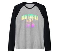Baby Catcher Funny Ostetrica Maglia con Maniche Raglan