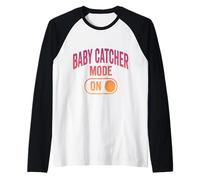 Baby Catcher Funny Ostetrica Maglia con Maniche Raglan