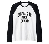 Baby Catcher Funny Ostetrica Maglia con Maniche Raglan