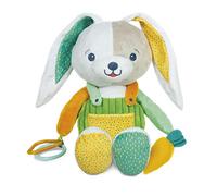 Baby Clementoni for you - 17419 - Benny the Bunny, peluche neonato - gioco prima infanzia - giocattolo neonato prime attività - pupazzo neonato 100% lavabile in lavatrice