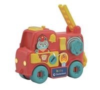 Baby Clementoni Montessori - Camion dei Pompieri, per Bambini 18+ Mesi, Un Divertente Camion dei Pompieri Elettronico e Interattivo, con Suoni, Luci e Dettagli in Legno, Made in Italy, 17551