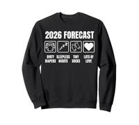 Baby Coming Soon 2026 Forecast Baby Shower Funny New Dad Mom Felpa