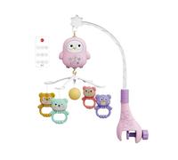 Baby Crib Mobile, Hangable Bassinet Toy with Rattles and Sleep Aid Function, Soothing Nursery Decor for Boys Girls, Bedside Music Spinner for Kids Bedroom 40x25x48cm