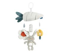 Baby Crib Mobile, Musical Wind Chime, Plush Soother Toy, Animal Characters Stroller Accessory Bright Colors Ideal for Babies 0-3 Years Old, 6.57x3.23x1.46 Inches