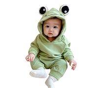 Baby Cute Animal Jumpsuit 3D Frog Pigiama Neonato Manica Lunga con Cappuccio Pagliaccetto Sleeper Felpa Playsuit Carnevale 12 Mesi