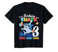 Baby Cute Shark compleanno ragazzo 3 anni regalo - tre tre tre Maglietta