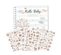 Baby Daily Log | Hello Baby Planner Schedule Tracker | Album portatile per registri, pagine illustrate del diario dei ricordi, pietre miliari dello sviluppo