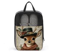 Baby Deer in Hat Borsa per scarpe vittoriana per viaggi uso quotidiano anti-polvere Portascarpe da golf
