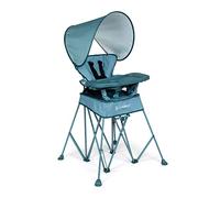 Baby Delight Go with Me Uplift Deluxe - Seggiolone portatile da viaggio, tettuccio parasole, per interni ed esterni, motivo: onde blu