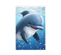 Baby Delphin Welcome Garden Flag 2x3 Ft Double Sided No Fade House Yard Flags Photo Sfondo Banner per Cortile Portico Prato Decorazione Esterna