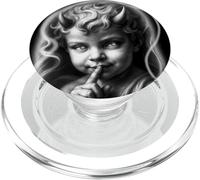 Baby Devil Cherubino Demone Shhh PopSockets PopGrip per MagSafe