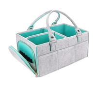 Baby Diaper Caddy 15x10x7" Multi-compartimento Feltro Diaper Caddy Organizer con tasche laterali e maniglia di sollevamento articoli essenziali per neonati regali per neomamme