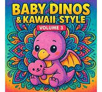 Baby Dinos & Kawaii Style - Volume 3: A Cute Dinosaur Mandala Coloring Book for Adults and Teens | Adorable Kawaii Dinos for Relaxation and Stress Relief