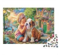 Baby & Dog Puzzles 1000 Pezzi Materiale Riciclabile Cute Pets Senior Puzzles Gioco Educativo Decompressione Gioco Genitore-Bambino Props 70x50cm/1000pcs