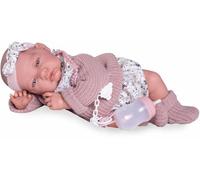 Antonio Juan Newborn Lúa Bolitas Bib Baby Doll 42 Cm Rosa