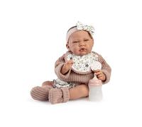 Antonio Juan Newborn Lúa Bolitas Bib Baby Doll 42 Cm Rosa Bambini