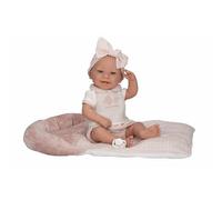 ARIAS - Bambola Elegance 42 cm ZOE con corpo e arti in Vinyl. Abito con un set rosa e bianco, fascia e cuscino abbinato. Include ciuccio e cuscino. Giocattolo Bambini Tutte Le Età (ARI65389)