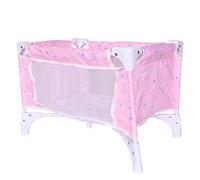 Baby Doll Crib Pack N Play - Letto pieghevole per bambole con lati in rete e materasso - Culla giocattolo portatile per bambole da 45,7 a 55,7 cm