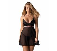 Obsessive Nutris Babydoll & Thong Black M/L