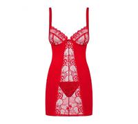 Obsessive Heartina Chemise and Thong Red