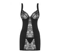 OBSSESIVE - CHEMISE HEARTINE E TANGA NERO S/M - L/XL