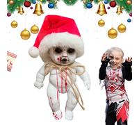 Baby Doll Spaventosa - 9,84x4,72x3,15 Pollici Figurina Horror Realistica Con Effetto Sangue Finto | Decorazione Per Bambola Zombie Inquietante Portatile Leggera, Giocattolo Horror Di Halloween Per Cas