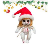 Baby Doll Spaventosa - 9,84x4,72x3,15 Pollici Figurina Horror Realistica Con Effetto Sangue Finto | Decorazione Per Bambola Zombie Inquietante Portatile Leggera, Giocattolo Horror Di Halloween Per Cas