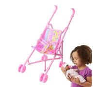 Baby Doll Stroller for Girls and, Realistic Pretend Play Toy with Foldable Design, Interactive andChild-Safe Doll Carriage Bedroom, Kindergarten, Family Plays, or Indoor