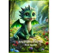 Baby Dragon Coloring Page Book Graphic