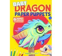 Baby Dragon Paper Puppets: 6 puppet templates to color and create