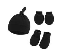 Baby Ears - Set di cappelli e guanti per neonati, guanti e calzini, per bambini da 0 a 6 mesi, set di lozione biologica per bambini da 0 a 6 mesi