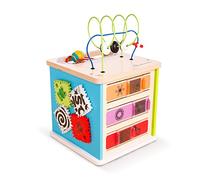 Baby Einstein 11656-6 Hape Innovation Station Activity Cube Giocattolo in Legno, Multicolore
