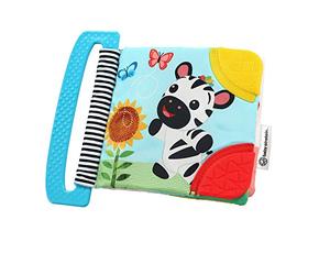 Baby Einstein Curious Explorers, Giocattolo e Libro Massaggiagengive Sensoriale da portare con sé, età neonato +