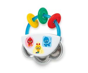Baby Einstein Giocattolo Musicale e sonaglio Tiny Tambourine, Senza BPA, Portatile, dai 3 Mesi in su