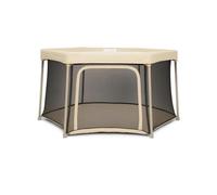 Baby Elegance - Box pieghevole per neonati e bambini, con tappetino imbottito, compatibile con interni ed esterni, piccolo, portatile, da viaggio, colore: beige pietra