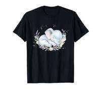 Baby Elephant Carino Animale Floreale Acquerello Maglietta