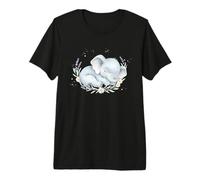 Baby Elephant Carino Animale Floreale Acquerello Maglietta Premium