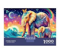 Baby Elephants Bath 1000 Pezzi Puzzle CollectionElephants Cosmic Divertimento Per Adulti Puzzle Animali Divertenti Per Uomo E Donna Intrattenimento Creativo38x26cm/1000pcs
