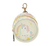 Baby Essentials - Custodia per ciuccio con cerniera e clip, motivo: unicorni sognanti, colori pastello arcobaleno