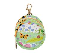 Baby Essentials - Custodia per ciuccio, con chiusura lampo e clip da polso, motivo: farfalle, arcobaleno, api