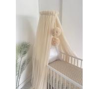 Baby Fancyroom Baldacchino per culla, culla principessa, zanzariera, lettino, baldacchino, cameretta dei bambini, in tulle di alta qualità (beige chiaro)