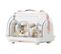 Baby Feeding Bottle Dryer, Safe Baby Bottle Drying Rack Container with Easy-Carry Handle, Dust-Proof Baby Bottle Drying Box Small, Easy to Use Baby Bottle Sterilizer & Dryer for Baby Stuff