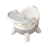 Baby Feeding Chair, Toddler Booster Seat, Dinosaur Design, Sound Feature, Double Tray, for Feeding, Playing, and Early Development, 16.93x13.58x12.99 inches