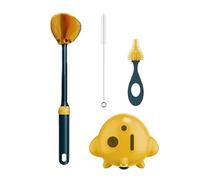 Baby Feeding Essential Set di 3 pennelli per biberon per neonati, spazzola per biberon, spazzole con cannuccia e impugnatura comoda, strumento per la pulizia quotidiana