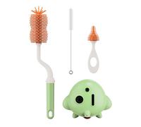 Baby Feeding Essential Set di 3 pennelli per biberon per neonati, spazzola per biberon, spazzole con cannuccia e impugnatura comoda, strumento per la pulizia quotidiana