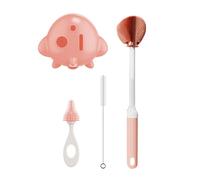 Baby Feeding Essential Set di 3 pennelli per biberon per neonati, spazzola per biberon, spazzole con cannuccia e impugnatura comoda, strumento per la pulizia quotidiana