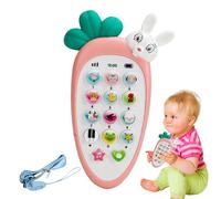 Baby First Telefono - Adorabile Giocattolo A Forma Di Carota | Giocattolo Di Apprendimento Precoce Con Luci Rilassanti E Melodie, Giocattoli Per La Dentizione Per Bambini, Regalo Per La