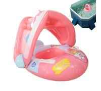 Baby Float with Canopy, Swimming Float, Portable Summer Water Ring, Raft Tube Sun Protection, Comfortable Seat Boys and Girls Ages 6 to 36 Months, Ideal for Pool, Beach, Lake