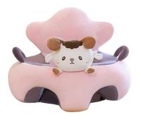 Baby Floor Seat | Infant Chair for Sitting Up | Supportive Baby Seat for Infants 3-12 Months | Soft & Secure Baby Sitting Chair | Portable Baby Seat for Home & Travel (Light Pink)